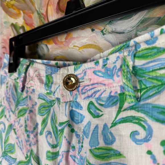 Lilly Pulitzer Aldora Linen Shorts Floral Print NWT Size 0 - Picture 5 of 10